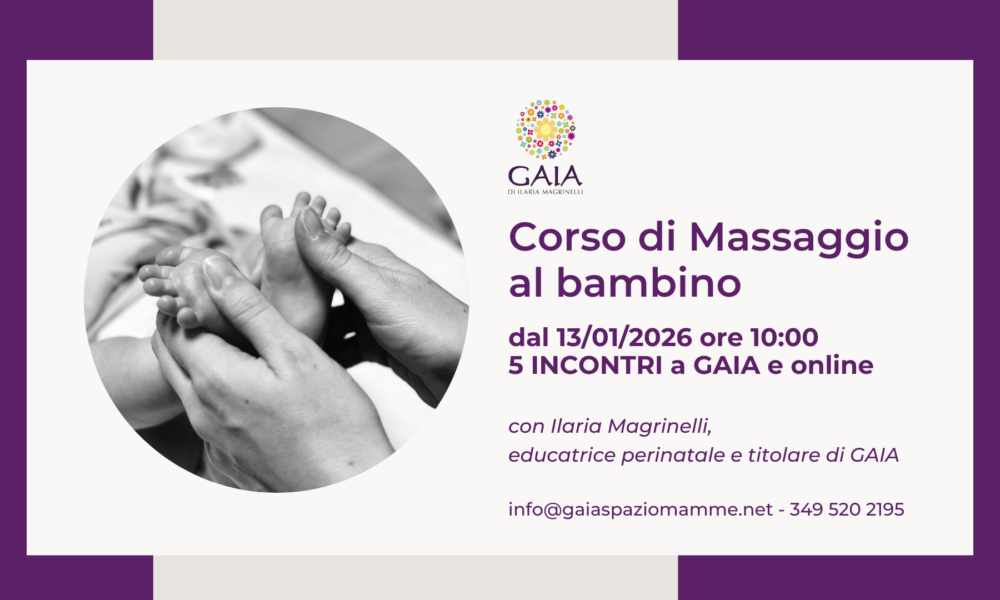 corso massaggio neonati gaia verona gennaio 2026